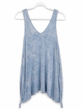 Boutique Sleeveless Blue Mini Dress / Tunic  Medium Boho